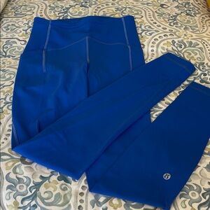 lululemon athletica Blue Leggings with pockets 🍋🍋
